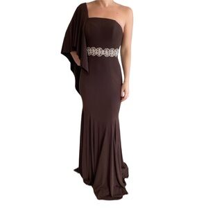 Jovani Evening Gown Brown
